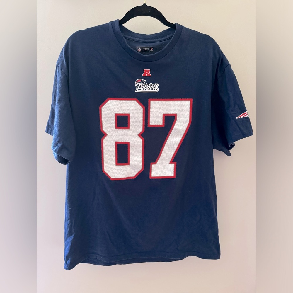NFL Team Apparel New England PATRIOTS 87 Rob Gronkowski Stitch Motif Sz XL